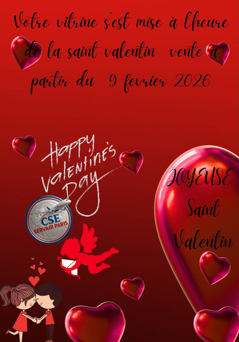 Bilan de la Saint-Valentin au CSE Servair Paris🌹