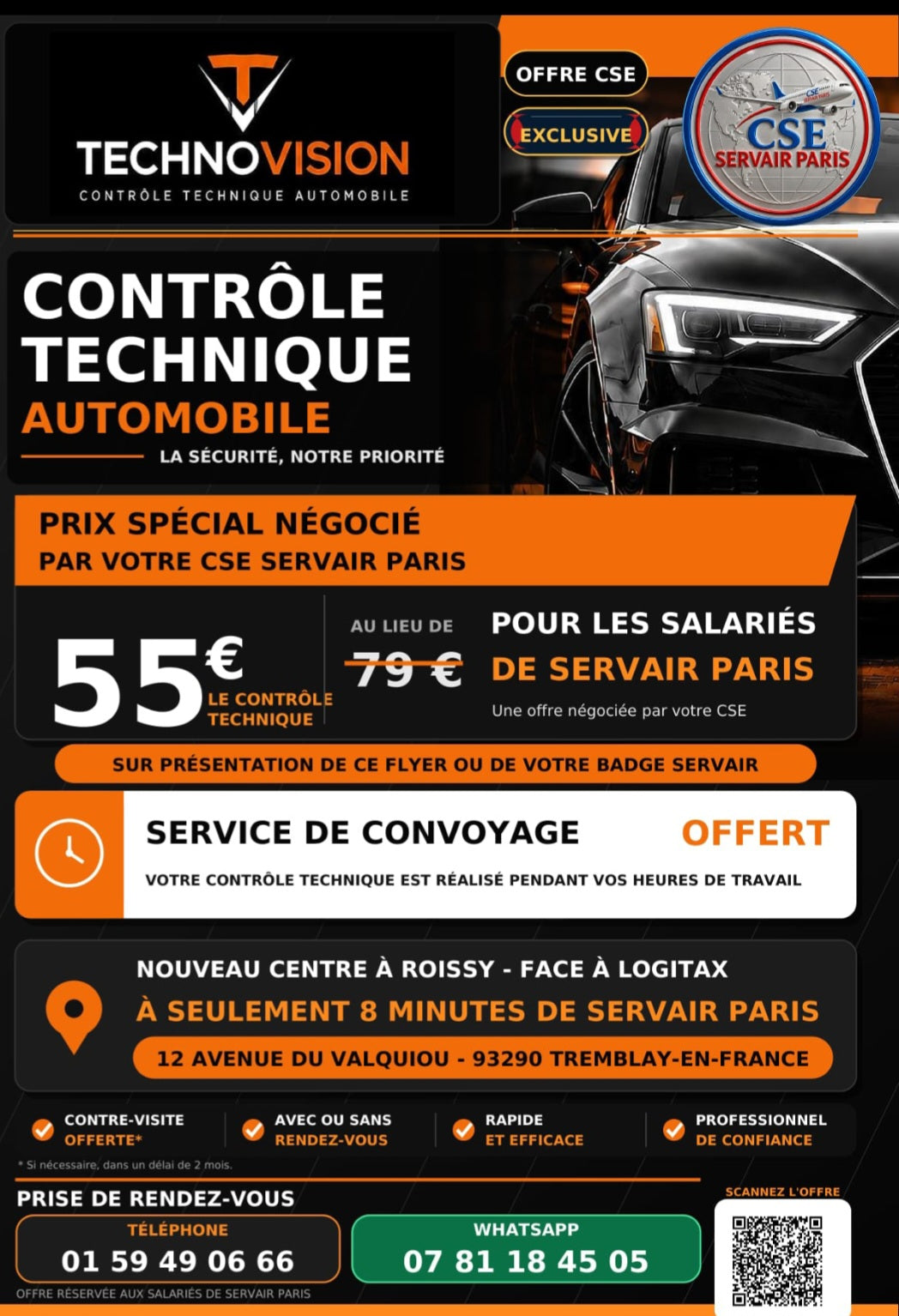 🚗 Offre Exclusive CSE Servair Paris : Contrôle Technique Automobile
